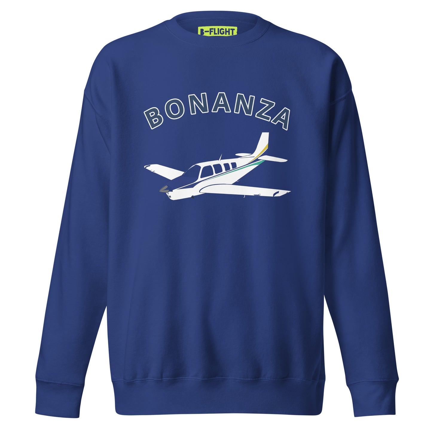 BONAZNA A36 Blue stripe Printed Unisex Cozy Fleece Aviation Premium Sweatshirt.