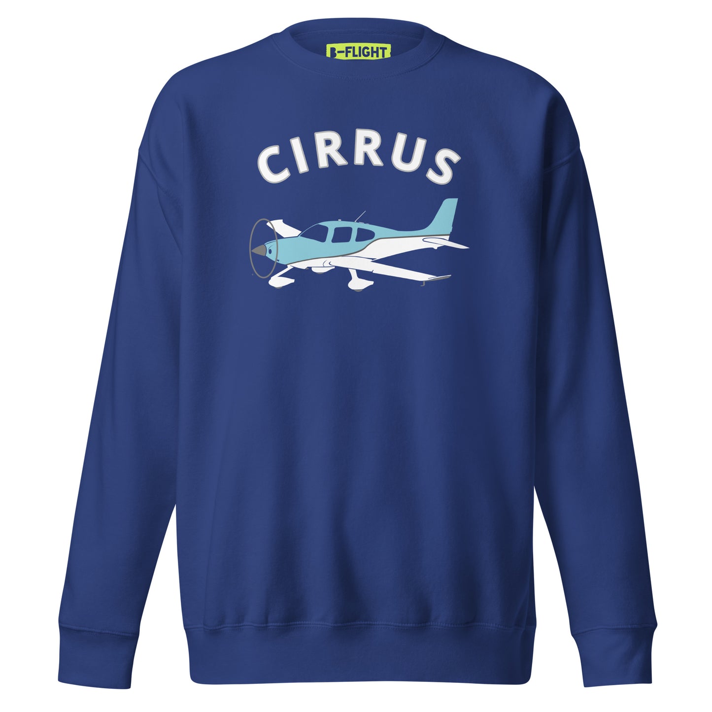 CIRRUS blue-white Printed Unisex Cozy Fleece Aviation Premium Sweatshirt