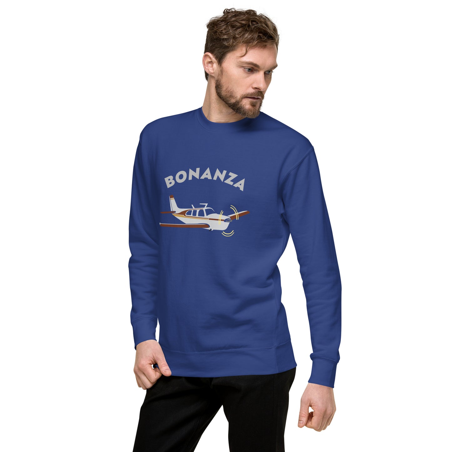 BONAZNA F33 Printed Unisex Cozy Fleece Aviation Premium Sweatshirt.