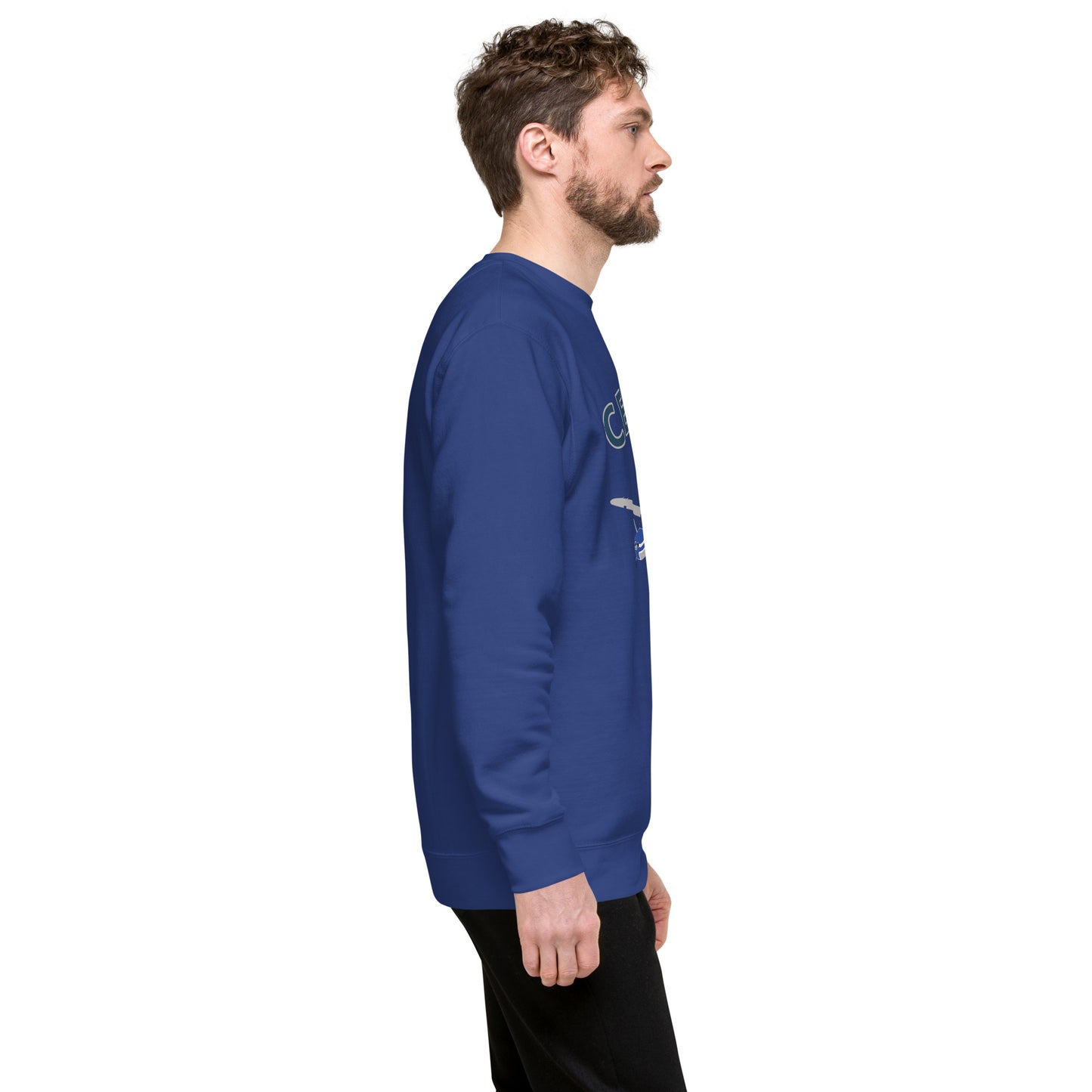 CESSNA 170 Polished grey -blue Printed Unisex Cozy Fleece Aviation Premium Sweatshirt.