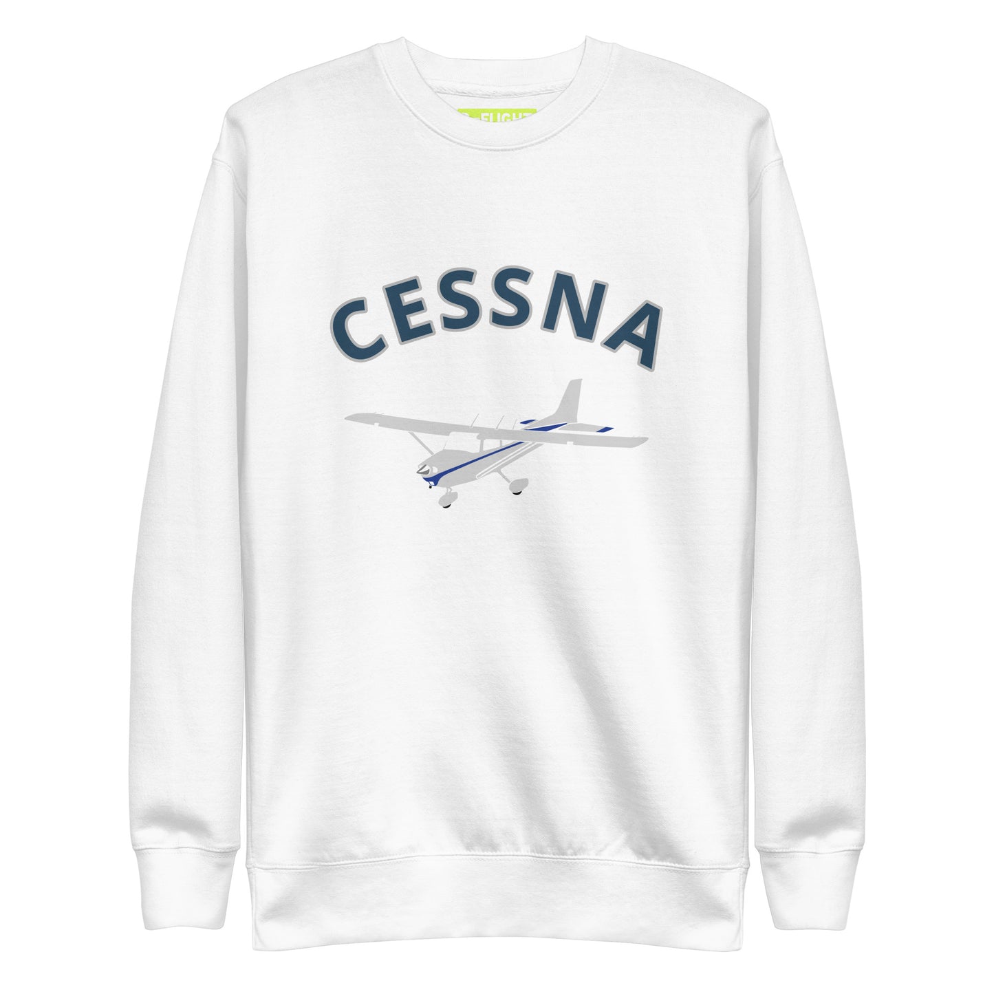 CESSNA 172 Skyhawk polished grey-blue  Printed Unisex Cozy Fleece Aviation Pullover