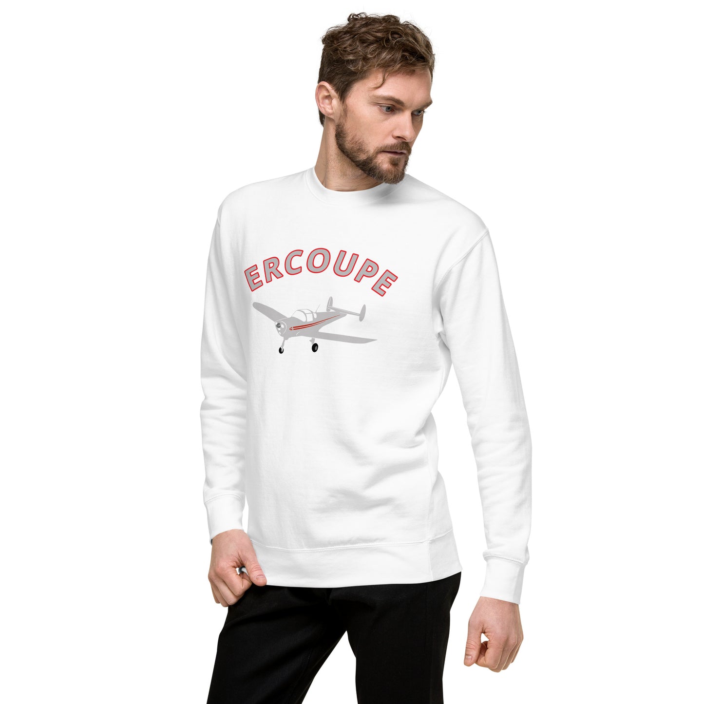 ERCOUPE Printed Unisex Cozy Fleece Aviation Premium Sweatshirt