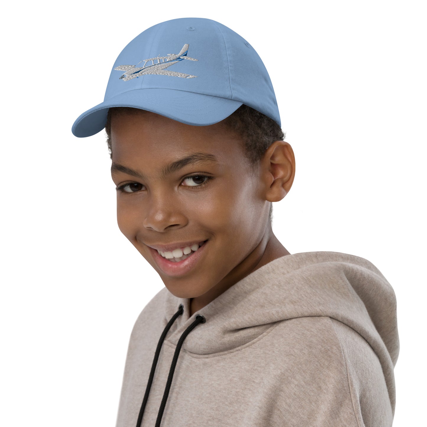 BONANZA  A36 blue CUSTOM N Number embroidered Aviation Youth baseball cap