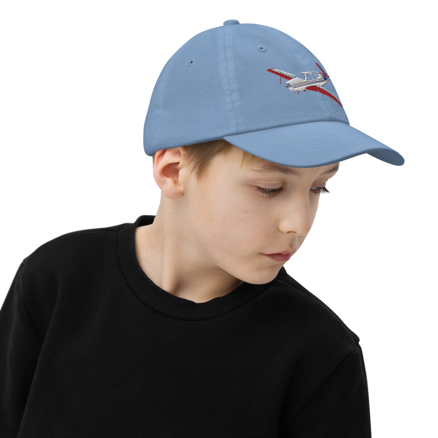 V-TAIL BONANZA  tricolor 2 CUSTOM N Number embroidered Aviation Youth baseball cap