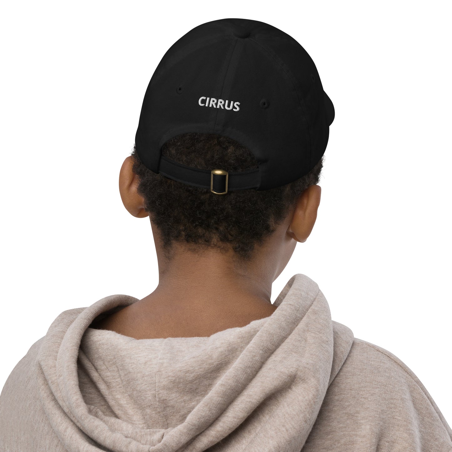 CIRRUS White-Grey  embroidered Youth baseball cap