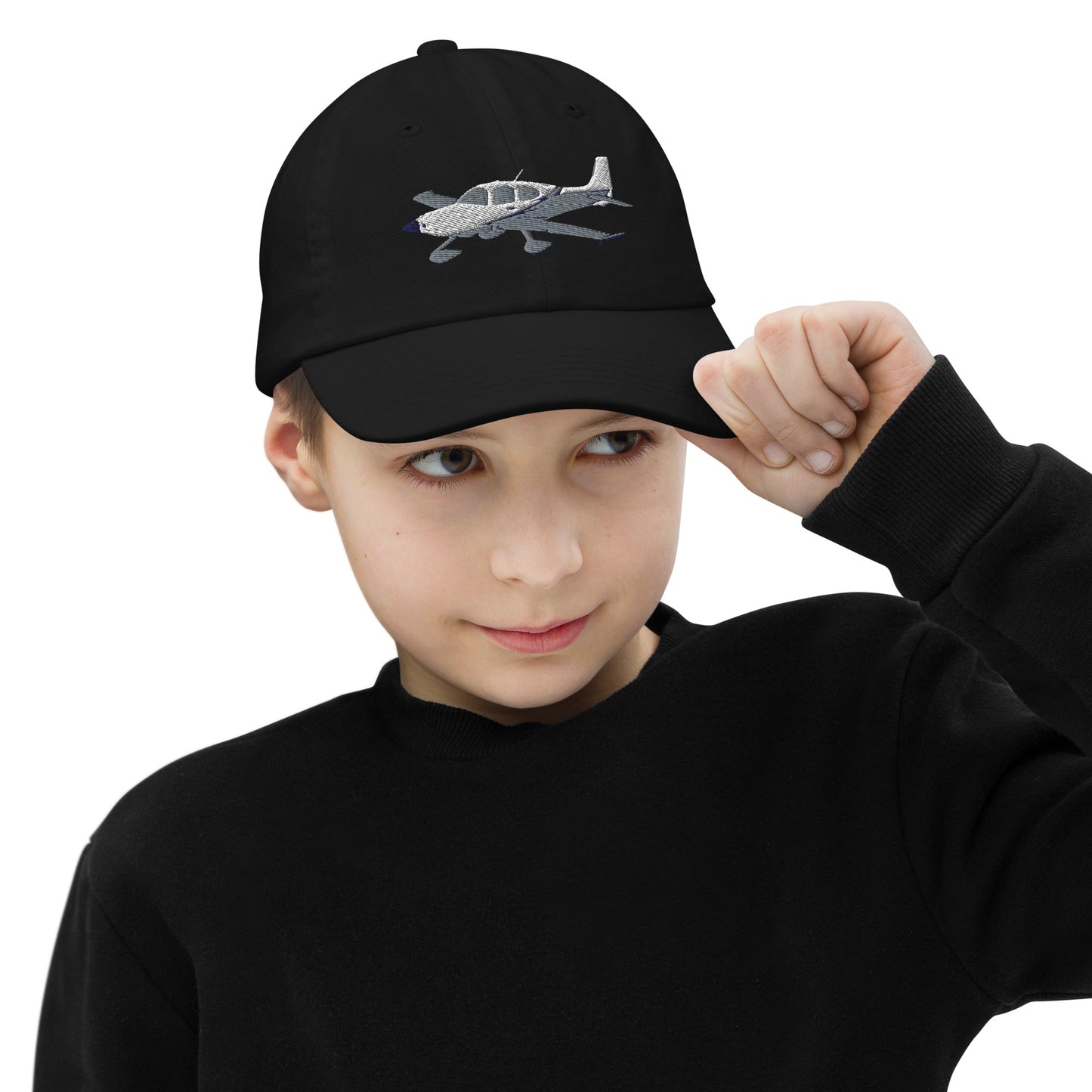 CIRRUS White-Grey  embroidered Youth baseball cap