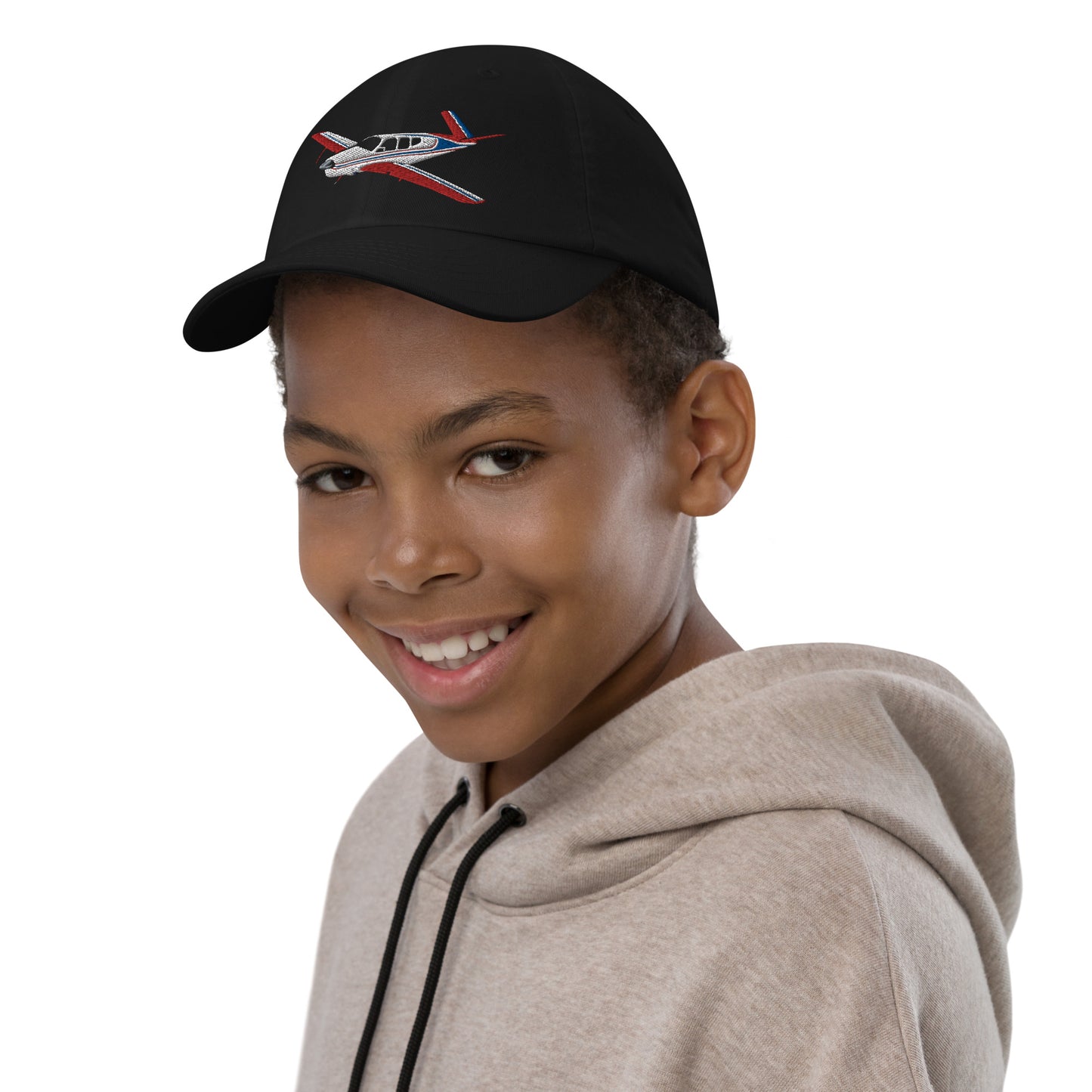 V-TAIL BONANZA  tricolor 2 CUSTOM N Number embroidered Aviation Youth baseball cap