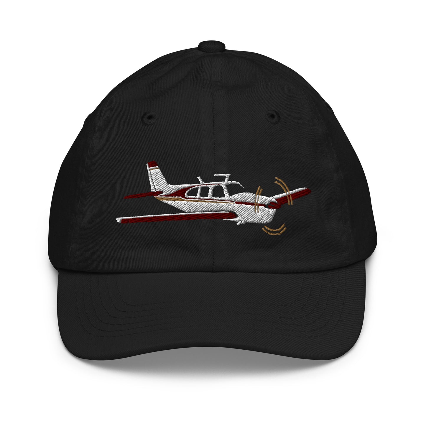 BONANZA  F33 maroon embroidered Aviation Youth baseball cap.