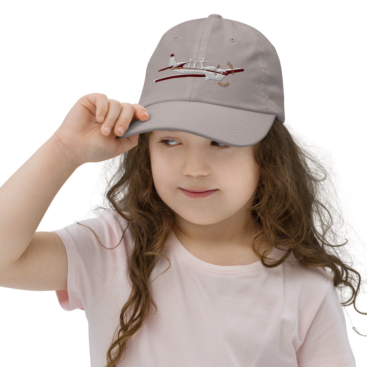 BONANZA  F33 maroon embroidered Aviation Youth baseball cap.