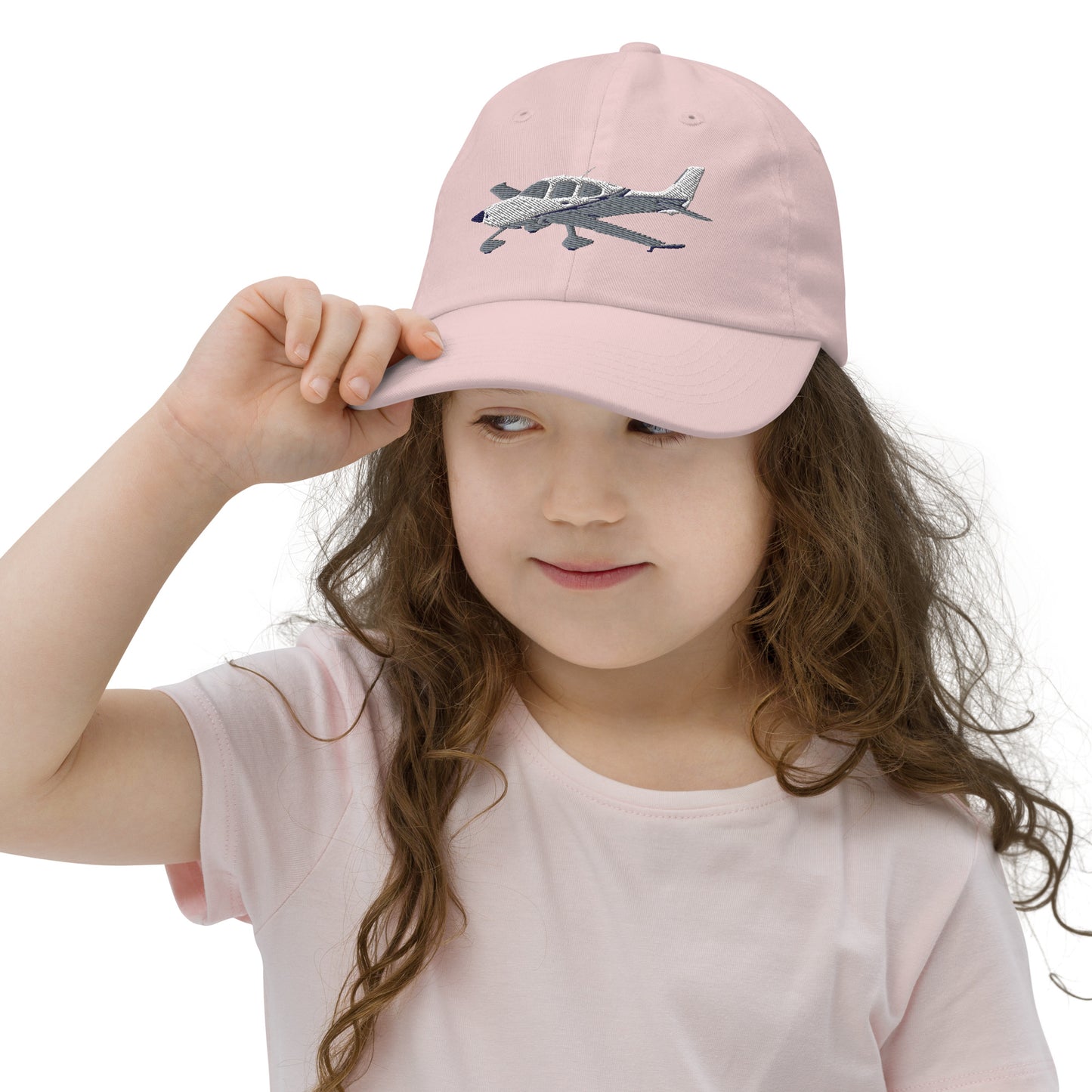 CIRRUS White-Grey  embroidered Youth baseball cap