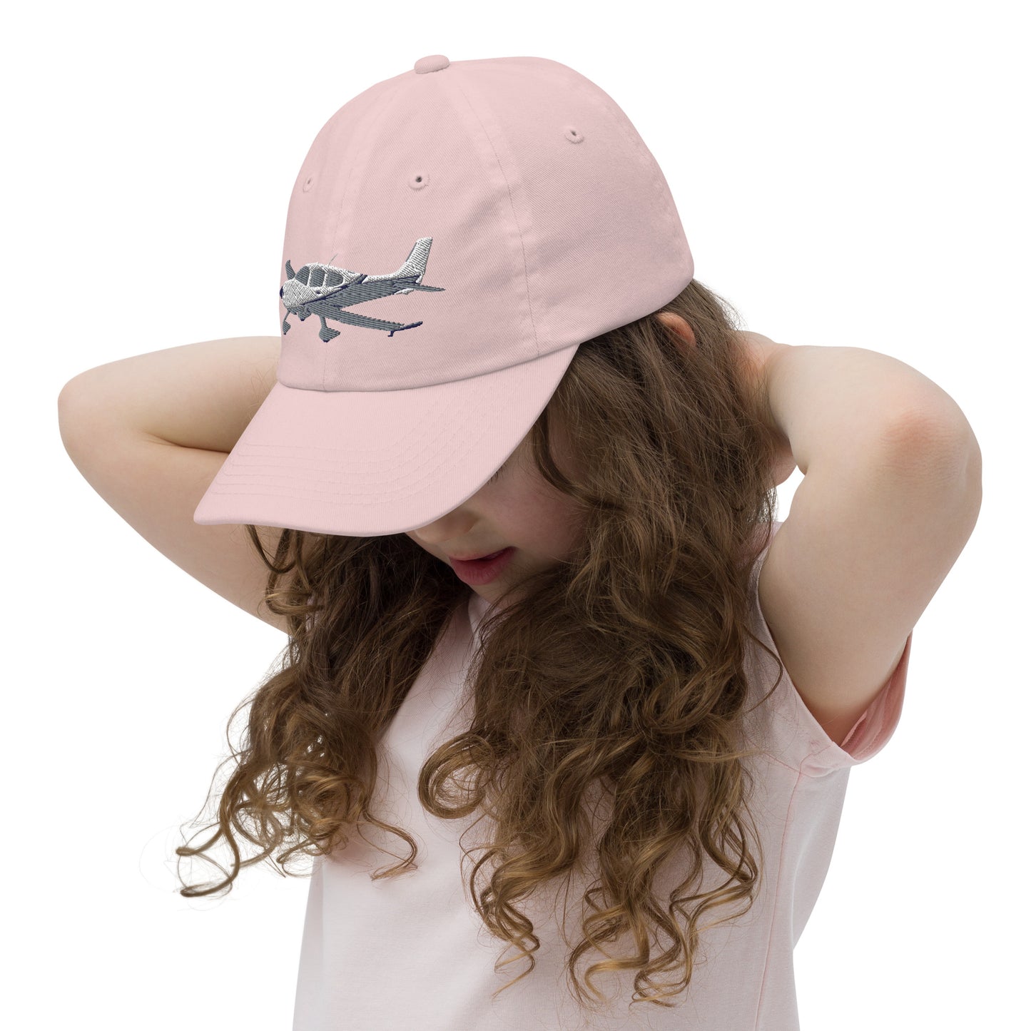 CIRRUS White-Grey  embroidered Youth baseball cap