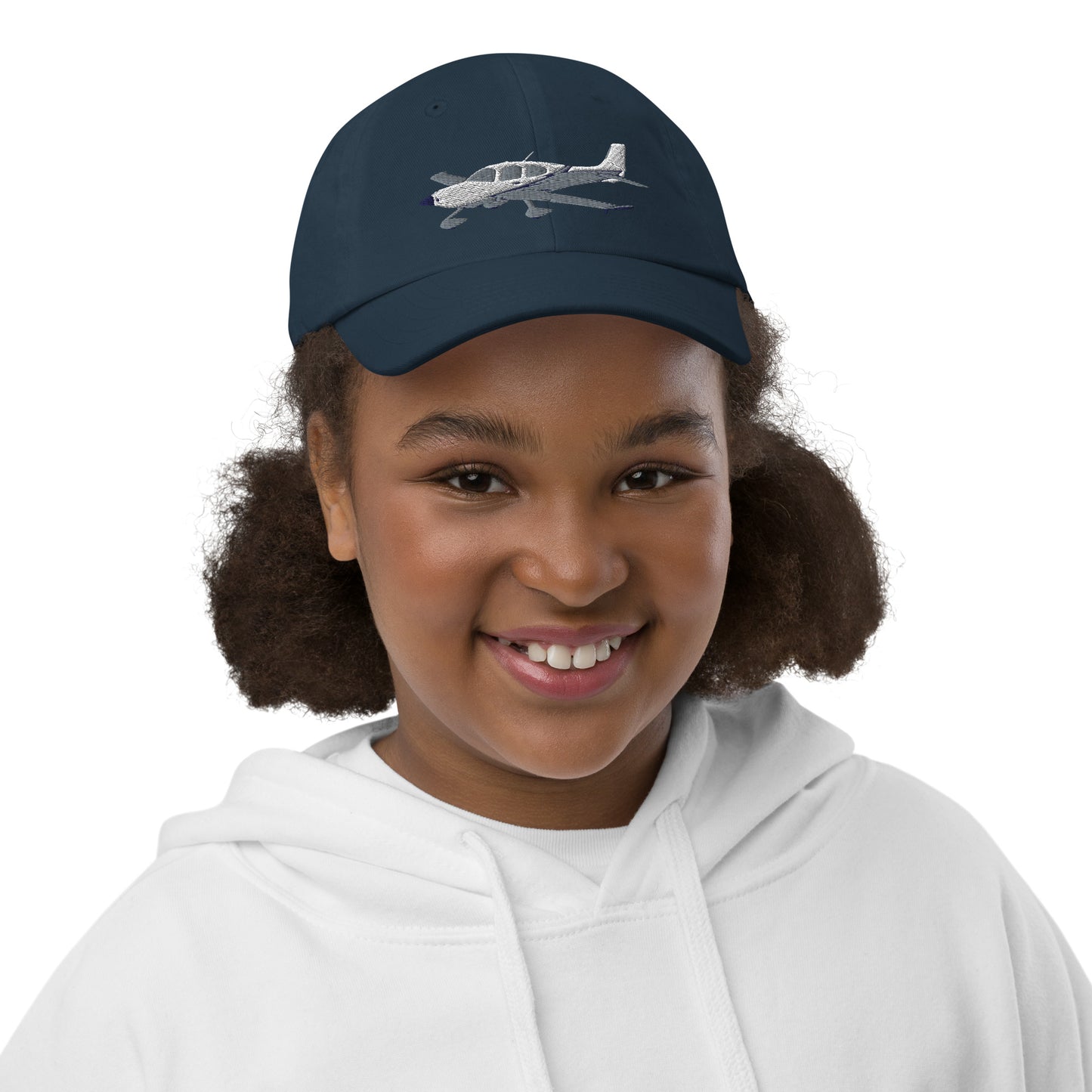 CIRRUS White-Grey  embroidered Youth baseball cap