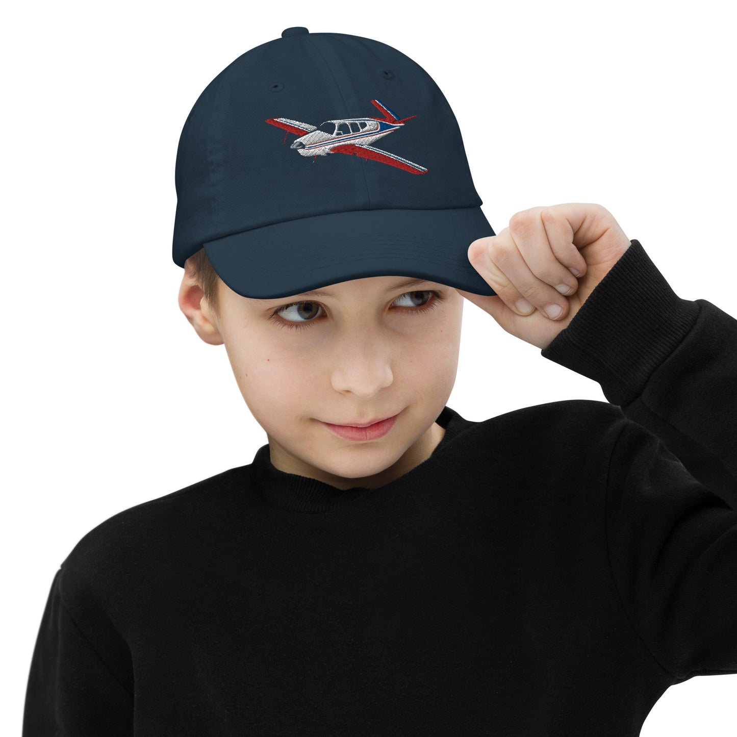 V-TAIL BONANZA  tricolor 2 CUSTOM N Number embroidered Aviation Youth baseball cap