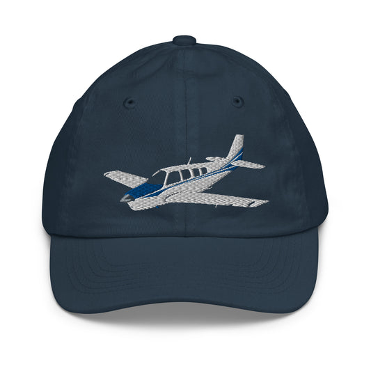 BONANZA  A36 blue embroidered Aviation Youth baseball cap.
