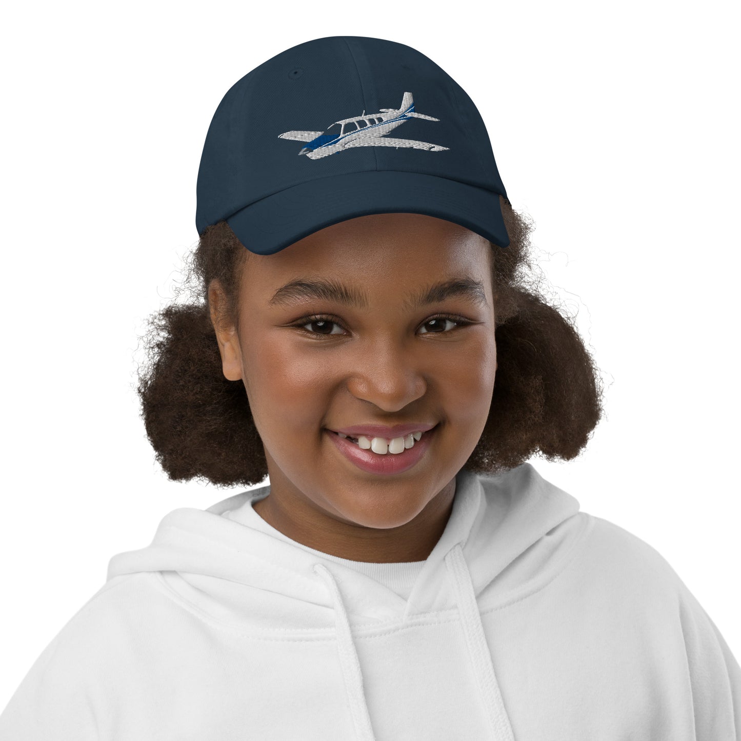 BONANZA  A36 blue embroidered Aviation Youth baseball cap.