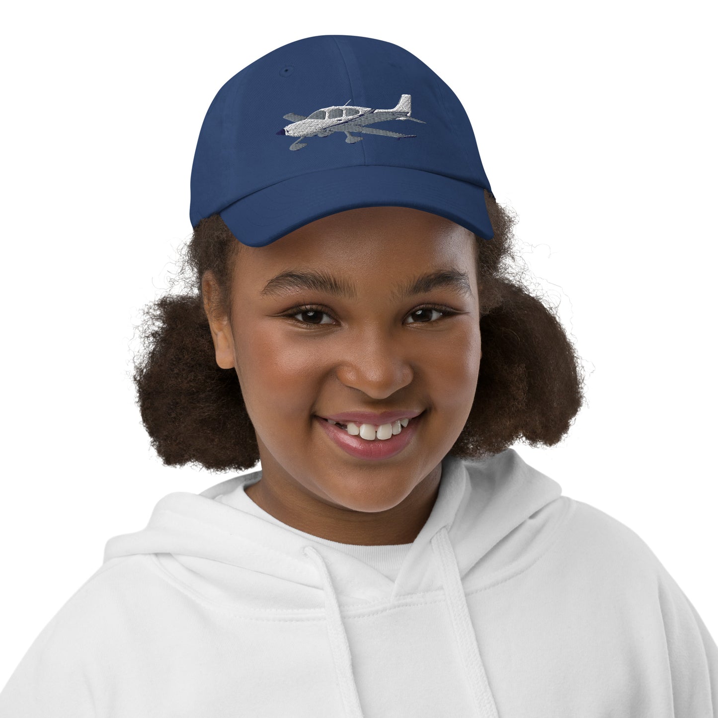 CIRRUS White-Grey  embroidered Youth baseball cap