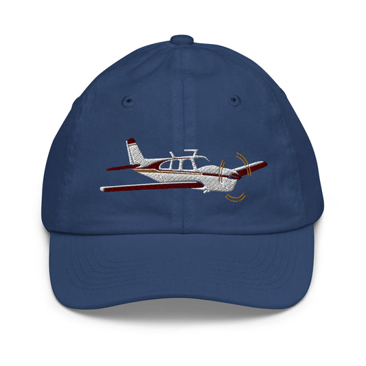 BONANZA  F33 maroon CUSTOM N Number embroidered Aviation Youth baseball cap - Minimum 3 order