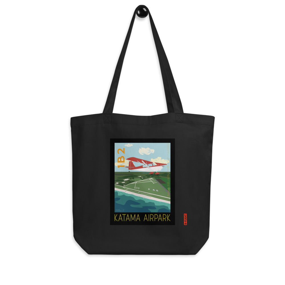 Katama Airpark, Martha's Vineyard - Vintage Aviation style Eco Tote Bag - CITABRIA