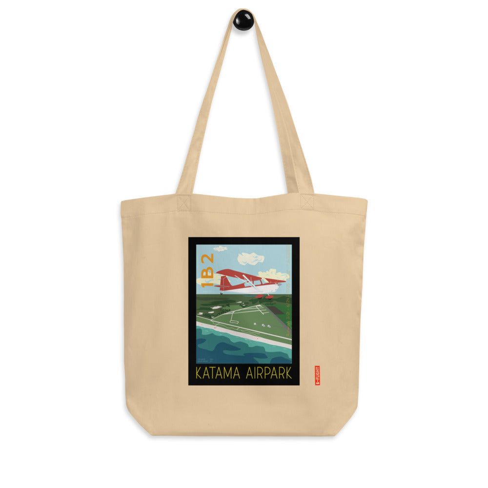 Katama Airpark, Martha's Vineyard - Vintage Aviation style Eco Tote Bag - CITABRIA