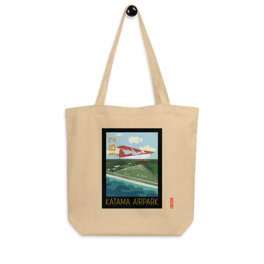 Katama Airpark, Martha's Vineyard - Vintage Aviation style Eco Tote Bag - CITABRIA