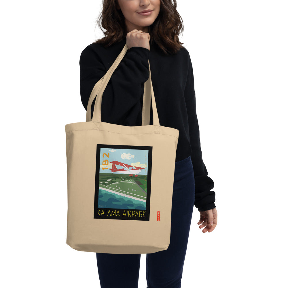 Katama Airpark, Martha's Vineyard - Vintage Aviation style Eco Tote Bag - CITABRIA