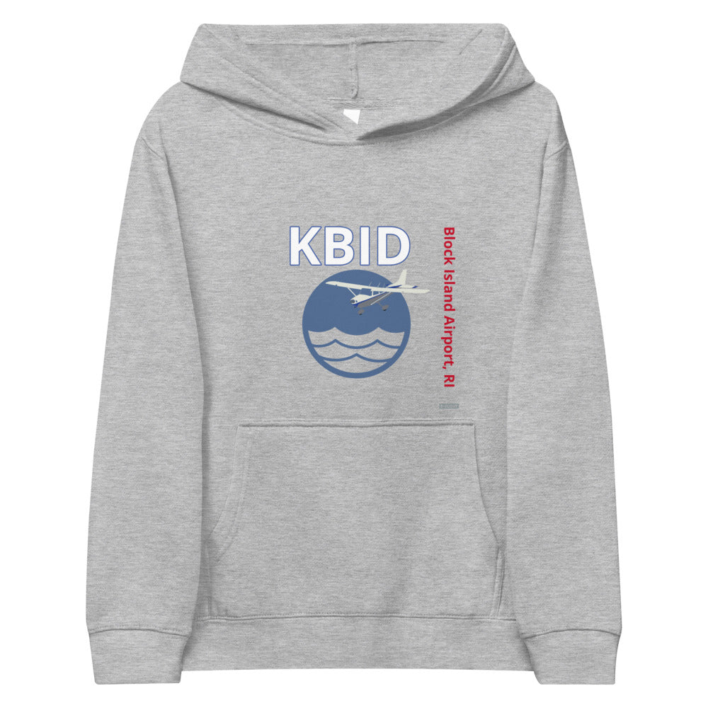 KBID Block Island Airport, RI Cessna 172 - Kids Fleece Hoodie