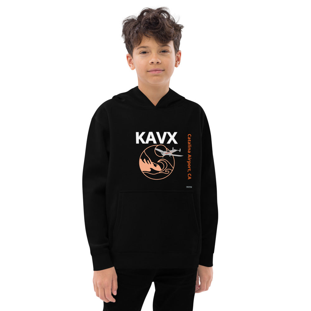 KAVX Catalina Airport  Kids fleece hoodie - ErCoupe