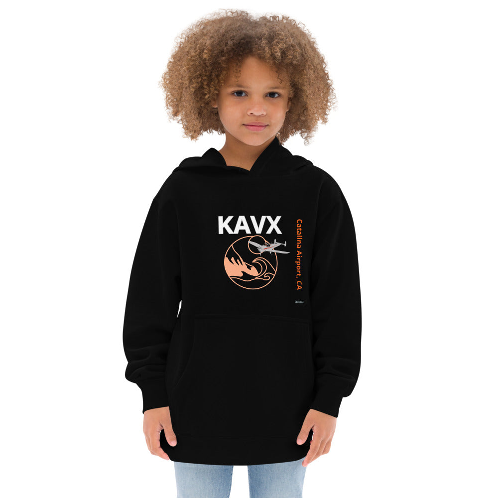 KAVX Catalina Airport  Kids fleece hoodie - ErCoupe