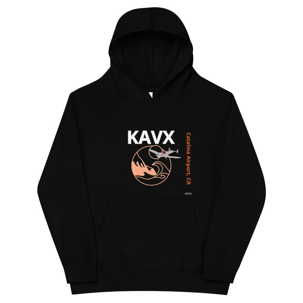 KAVX Catalina Airport  Kids fleece hoodie - ErCoupe