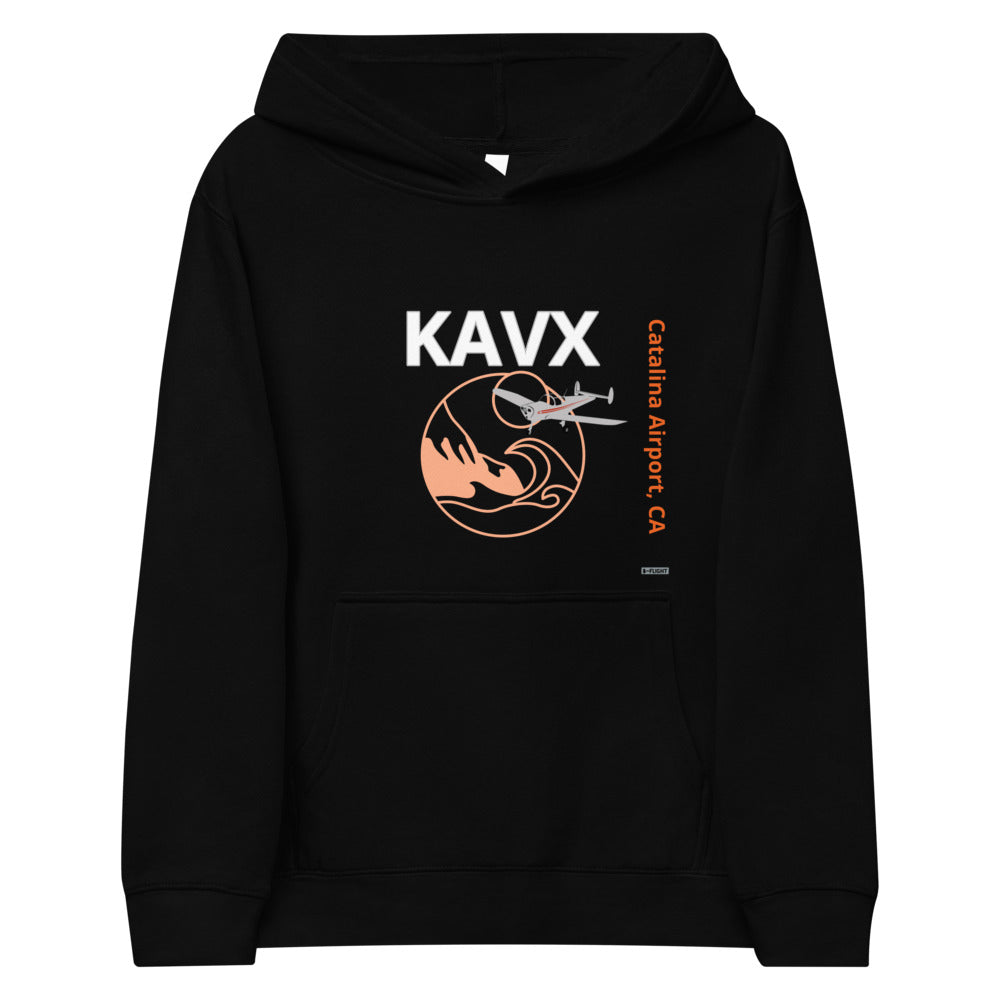 KAVX Catalina Airport  Kids fleece hoodie - ErCoupe