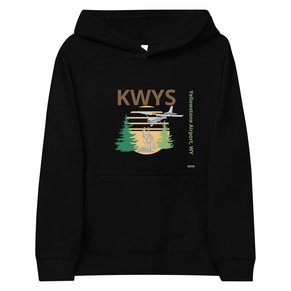 KWYS Yellowstone Airport Cessna 172- Retro Kids fleece hoodie