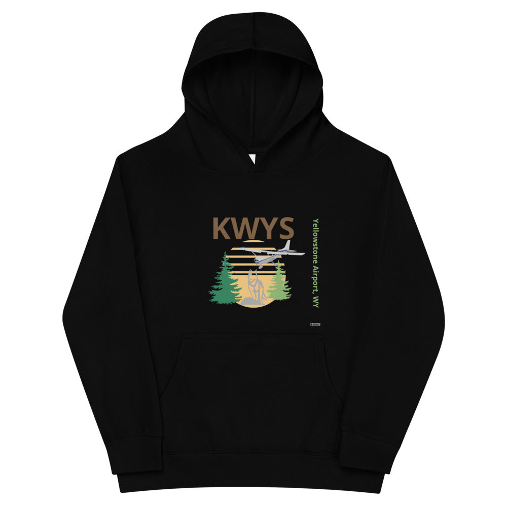 KWYS Yellowstone Airport Cessna 172- Retro Kids fleece hoodie