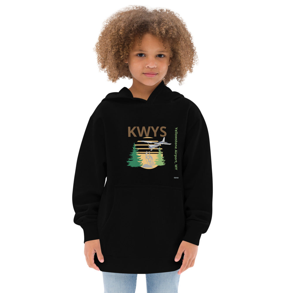 KWYS Yellowstone Airport Cessna 172- Retro Kids fleece hoodie