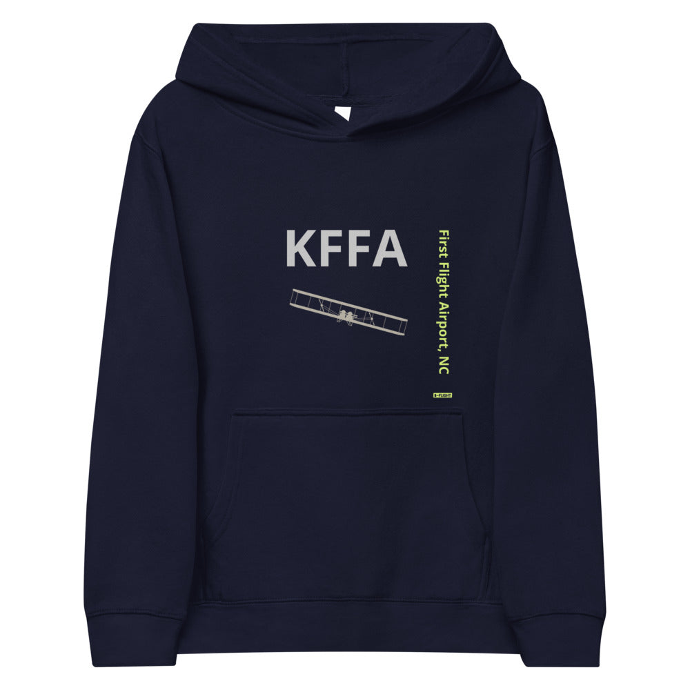 KFFA First Flight Airport, NC Kids fleece hoodie