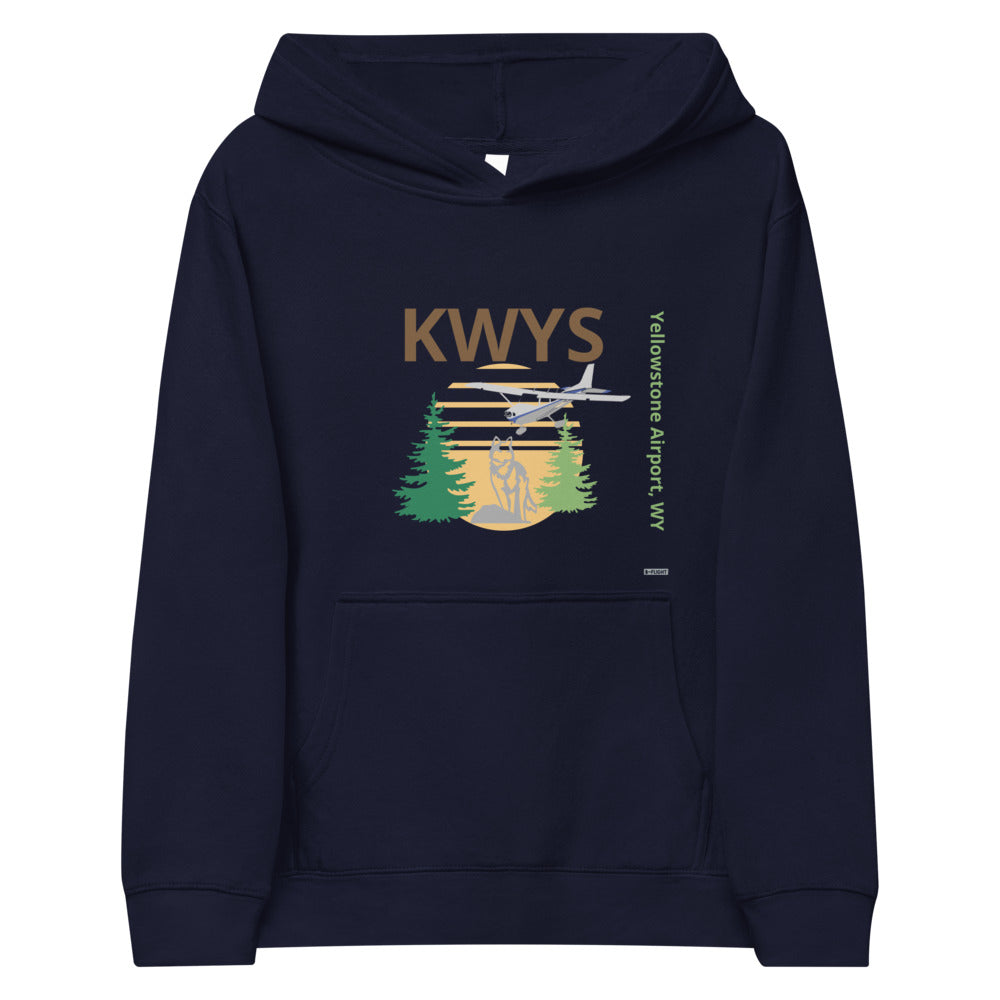 KWYS Yellowstone Airport Cessna 172- Retro Kids fleece hoodie