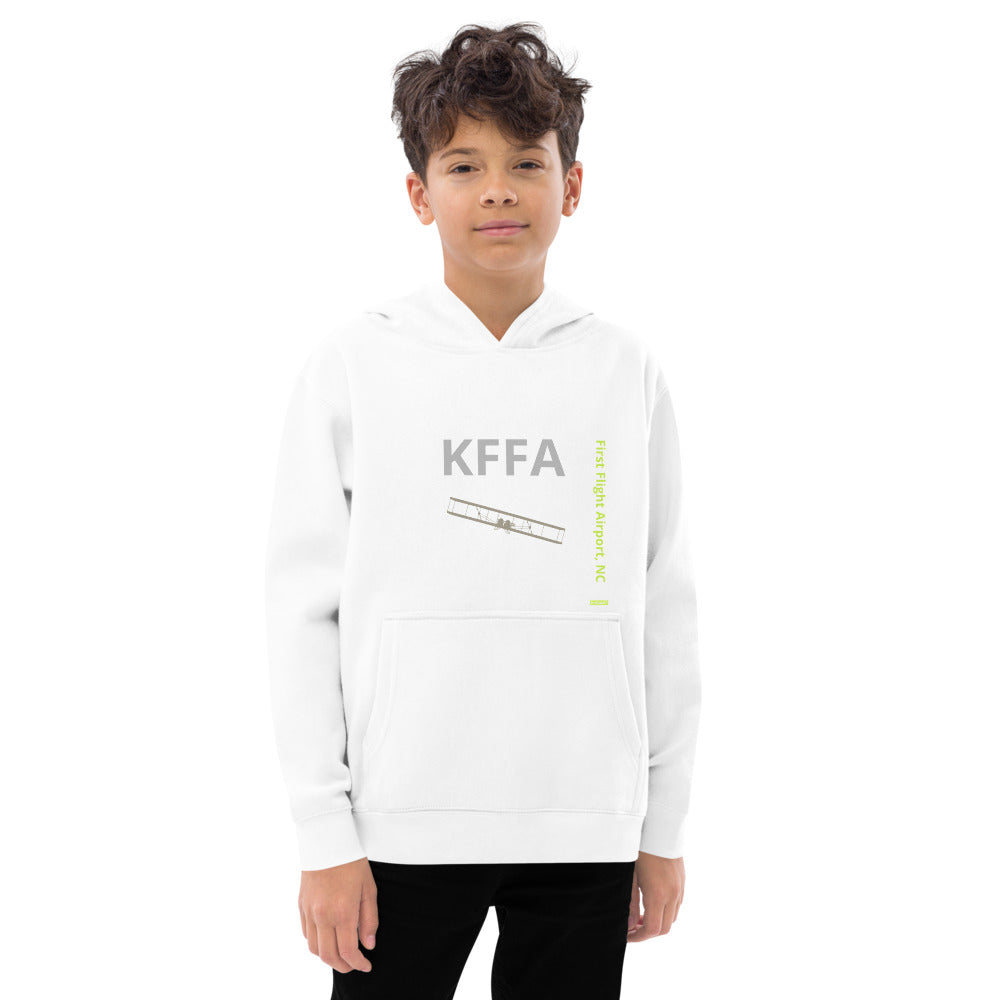 KFFA First Flight Airport, NC Kids fleece hoodie