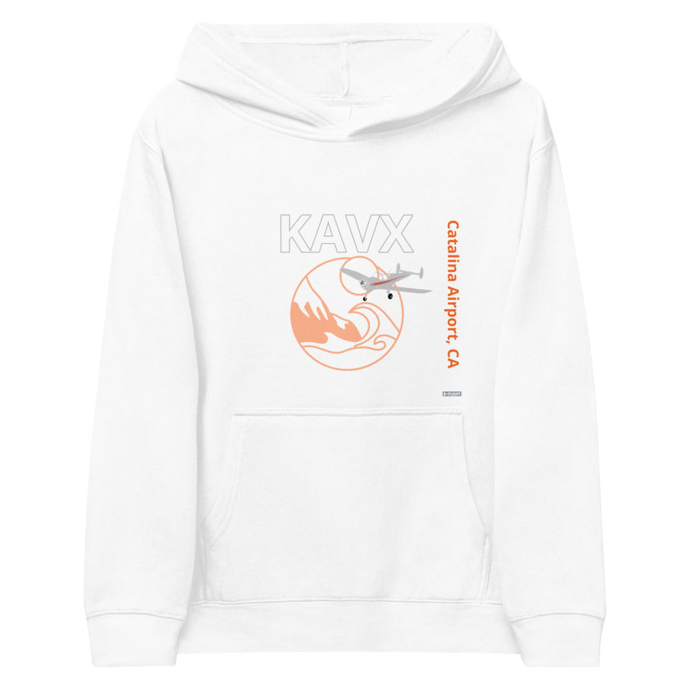 KAVX Catalina Airport  Kids fleece hoodie - ErCoupe