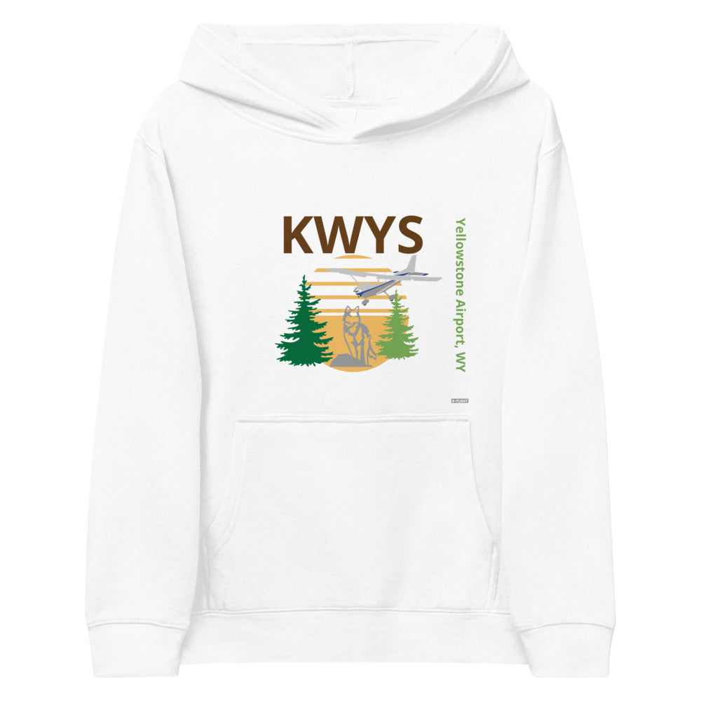 KWYS Yellowstone Airport Cessna 172- Retro Kids fleece hoodie