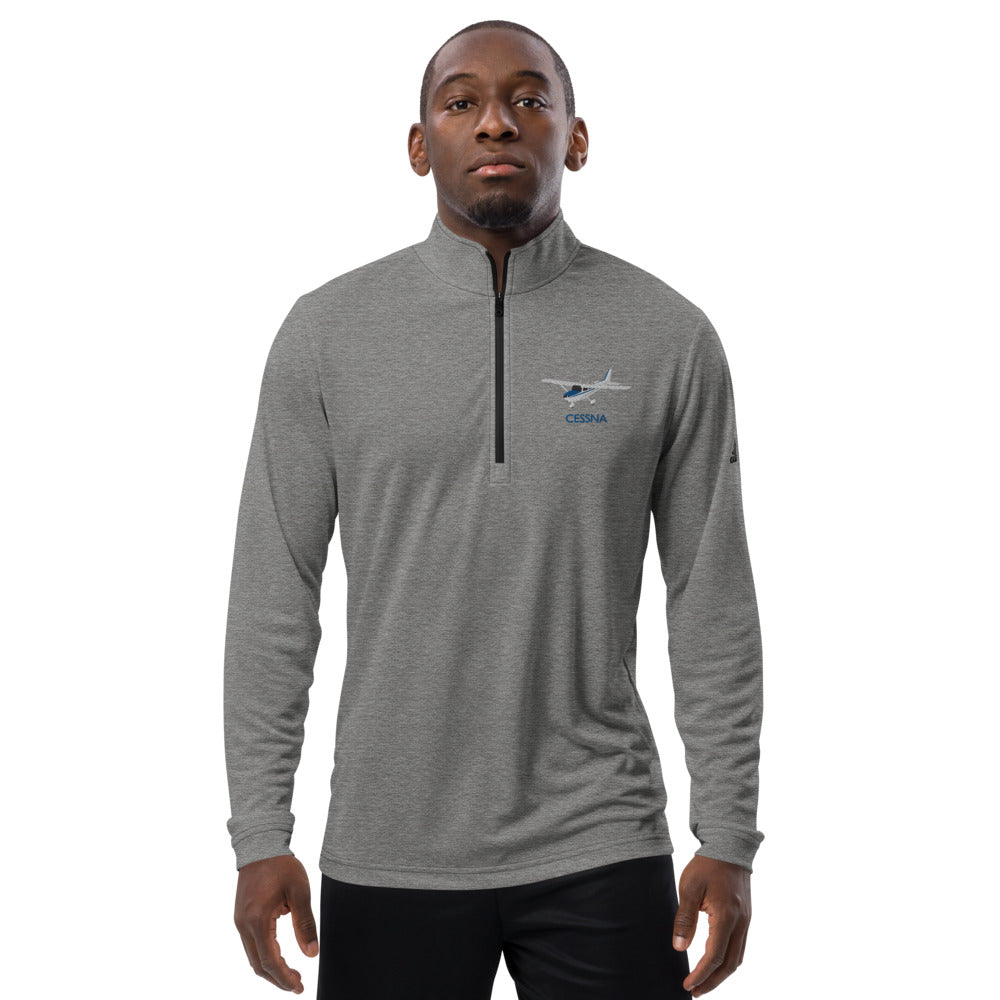 CESSNA 172 Skyhawk Embroidered ECO Sustainable UPF 50+ Quarter zip pullover - Recycled Polyester