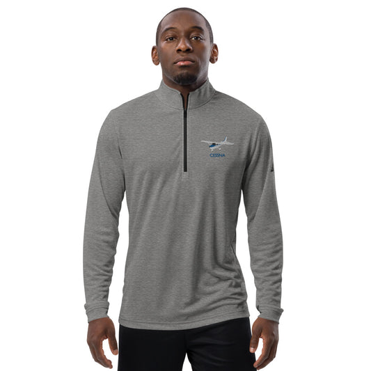 CESSNA 172 Skyhawk Embroidered ECO Sustainable UPF 50+ Quarter zip pullover - Recycled Polyester