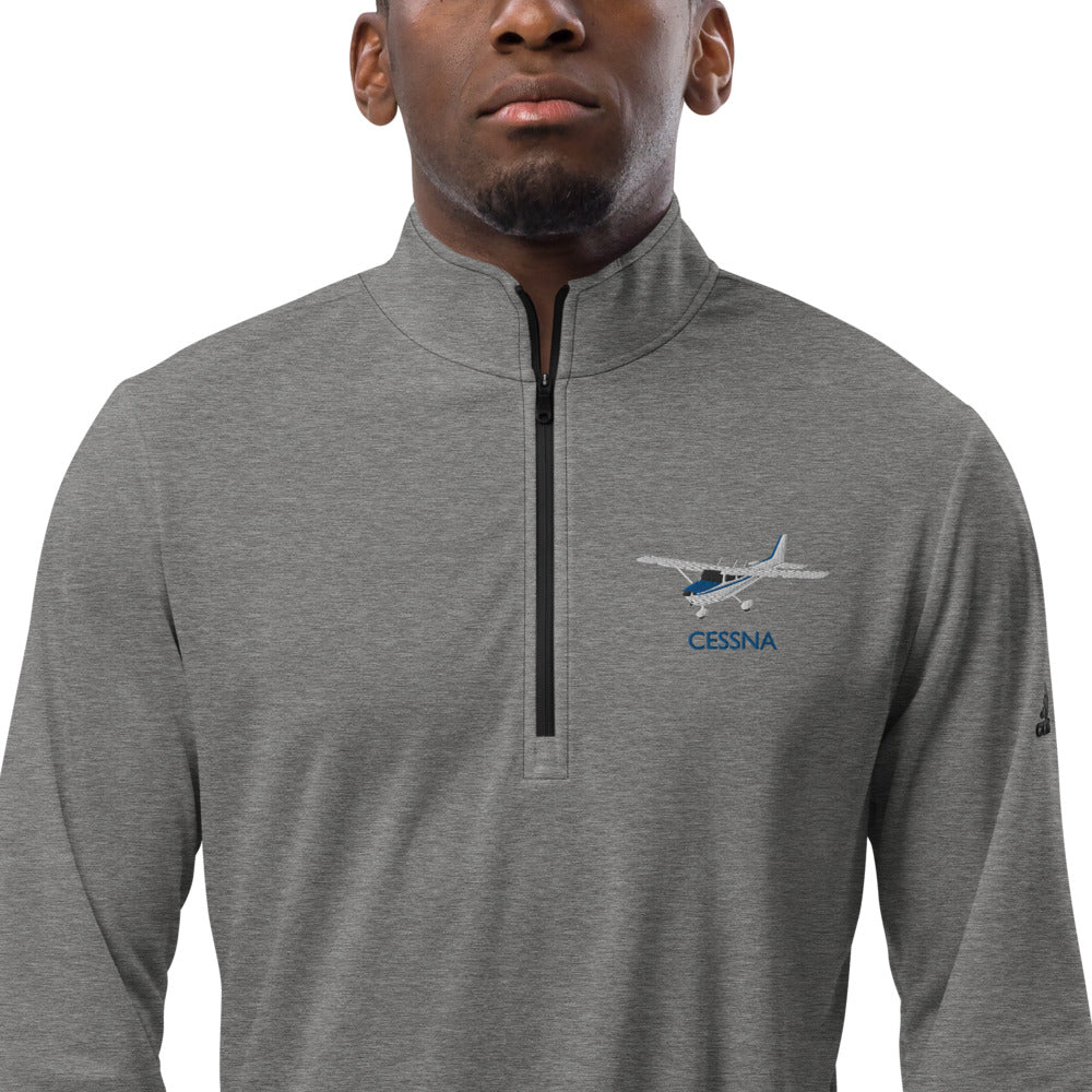 CESSNA 172 Skyhawk Embroidered ECO Sustainable UPF 50+ Quarter zip pullover - Recycled Polyester