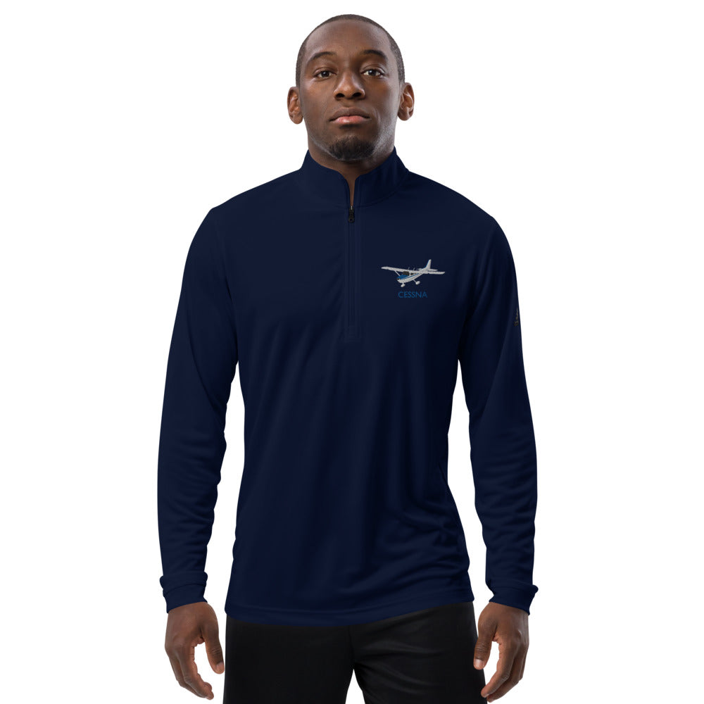 CESSNA 172 Skyhawk Embroidered ECO Sustainable UPF 50+ Quarter zip pullover - Recycled Polyester