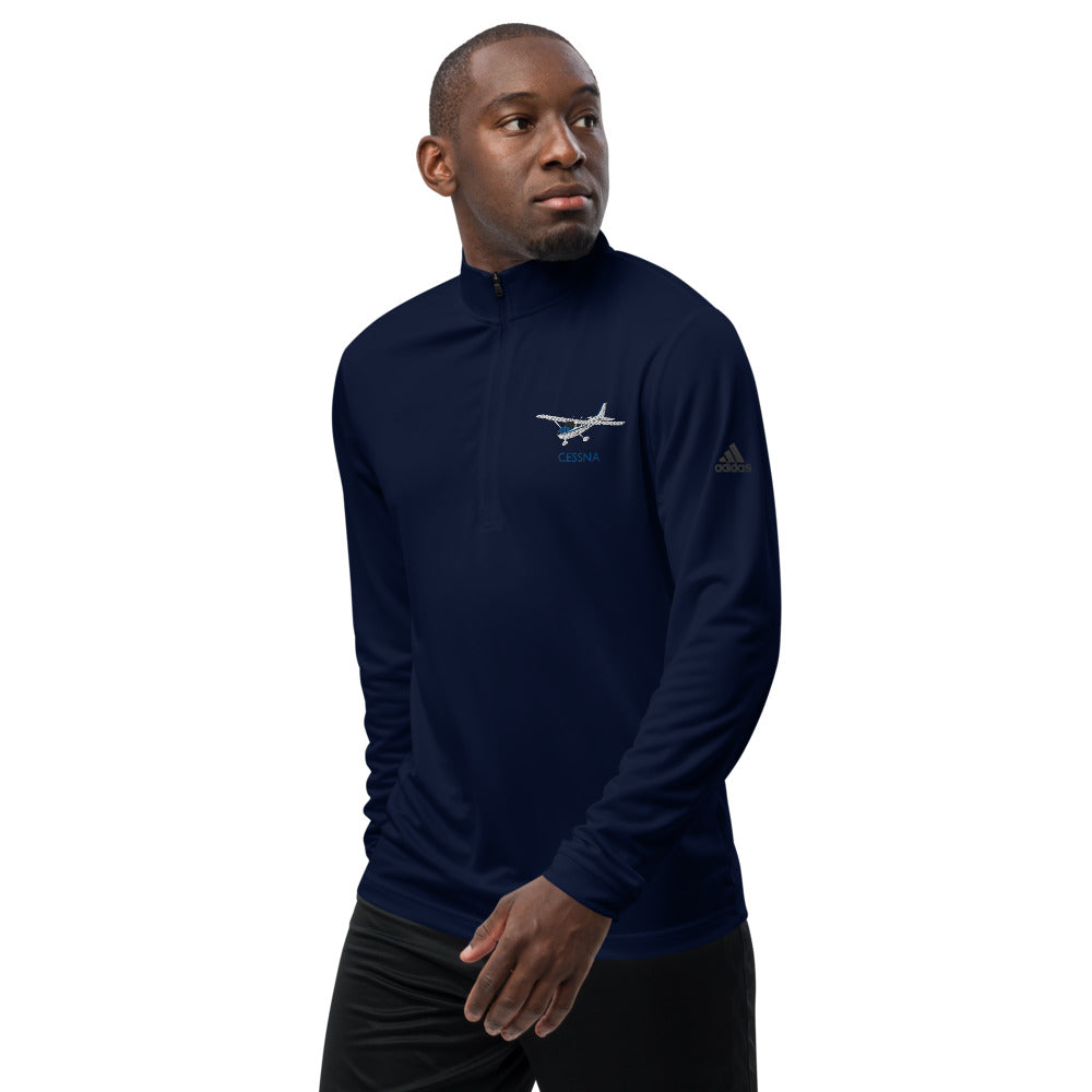 CESSNA 172 Skyhawk Embroidered ECO Sustainable UPF 50+ Quarter zip pullover - Recycled Polyester