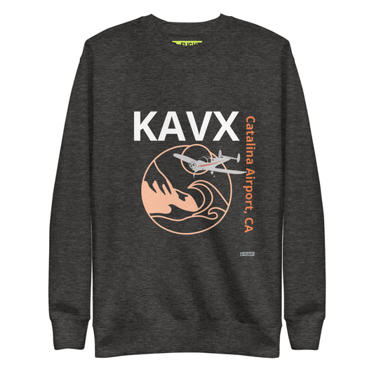 KAVX Catalina Airport, CA Retro Unisex Fleece Pullover - ErCoupe