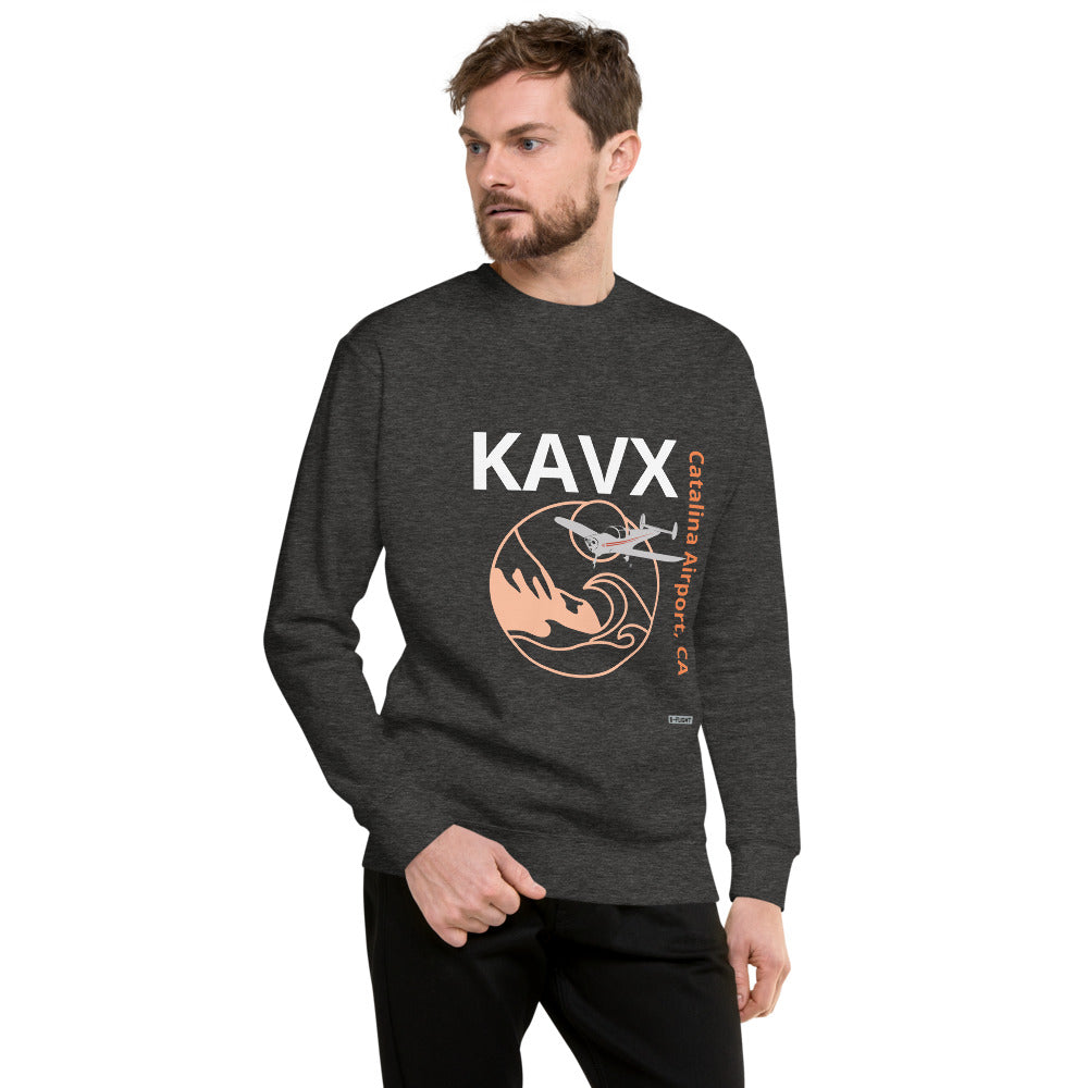 KAVX Catalina Airport, CA Retro Unisex Fleece Pullover - ErCoupe