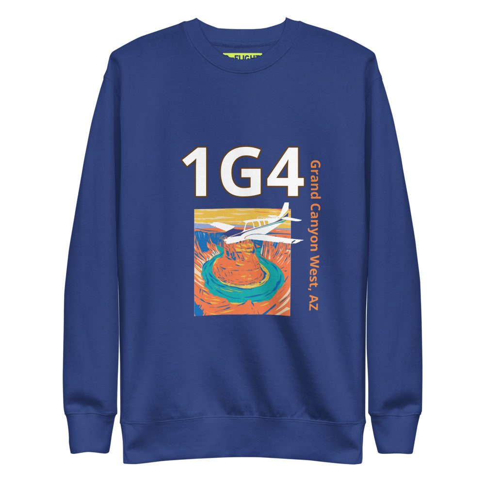 1G4 Grand Canyon Airport, AZ - Unisex Fleece Pullover - Bonanza A36