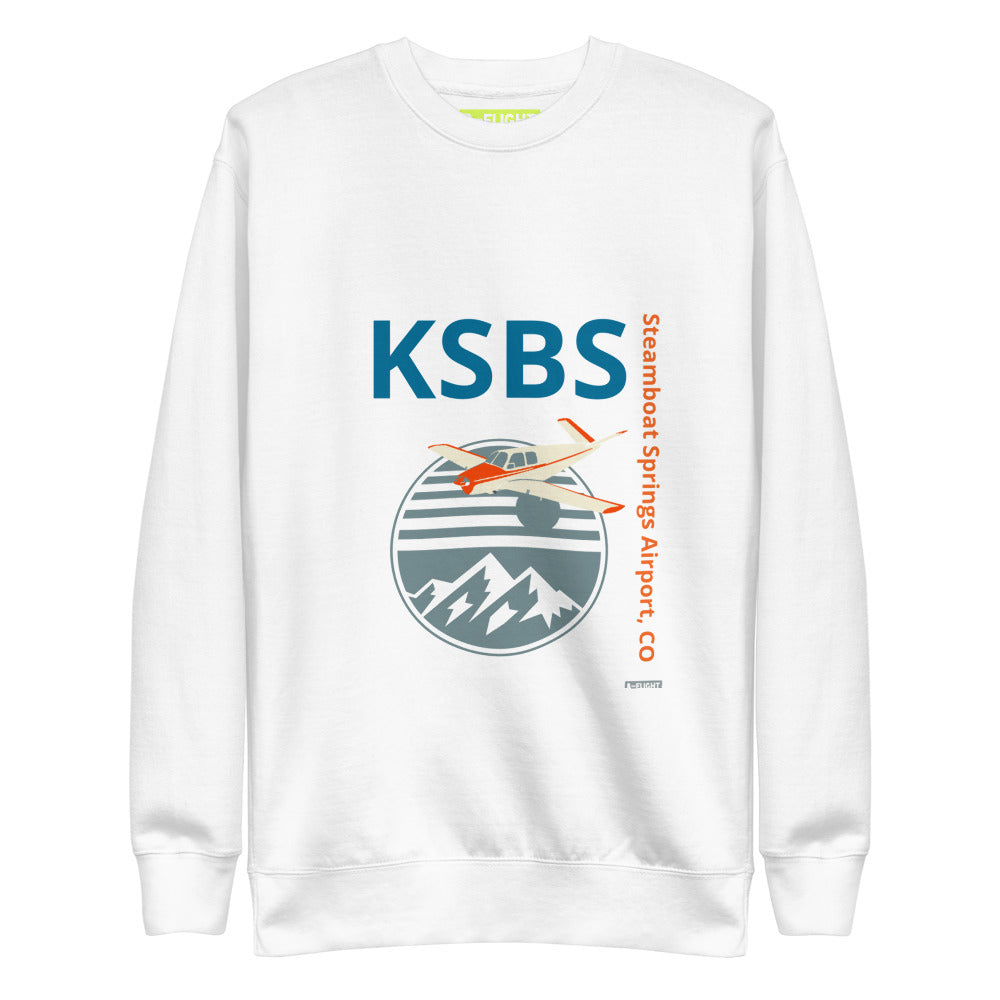 KSBS Steamboat Springs Airport, CO Unisex Fleece Pullover VTAIL Bonanza