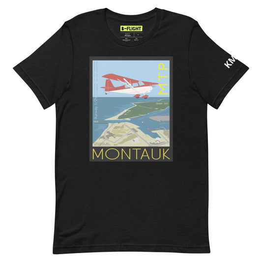 CITABRIA Montauk Airport , NY Vintage Short-sleeve unisex t-shirt - KMTP Sleeve airport code