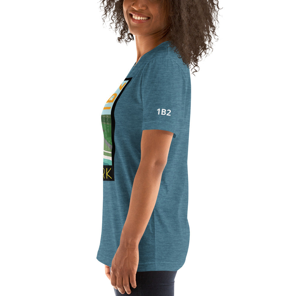 CIRRUS Katama Airpark, Martha's Vineyard Vintage Short-sleeve unisex t-shirt - 1B2 Sleeve airport code