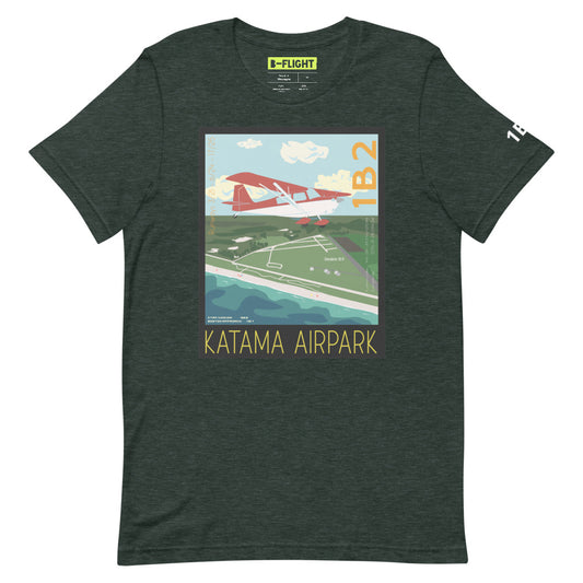 CITABRIA Katama Airpark, Martha's Vineyard Vintage Short-sleeve unisex t-shirt - 1B2 Sleeve airport code
